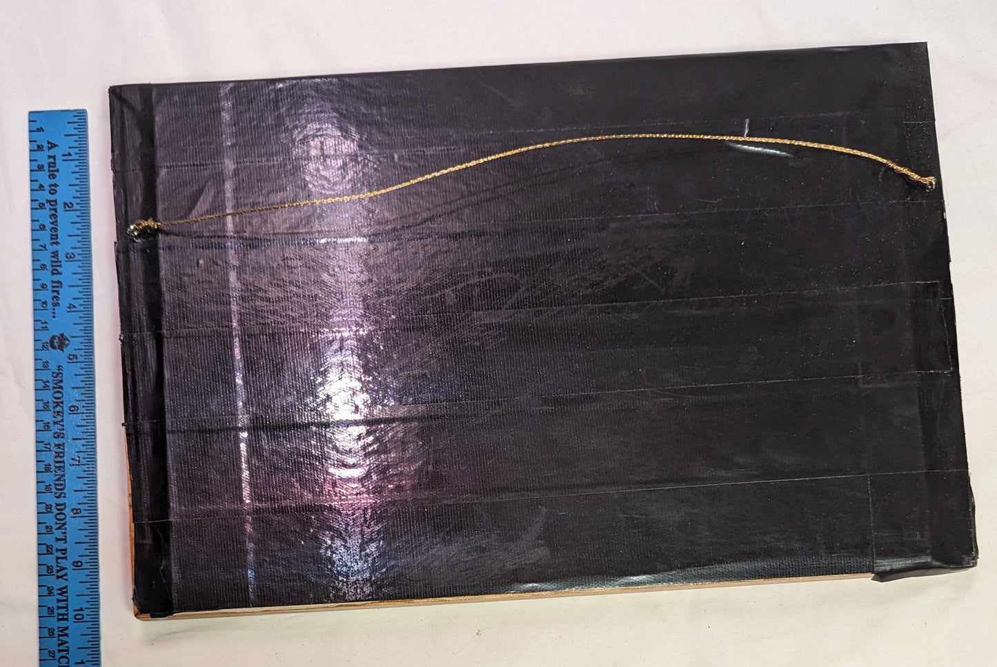 Art Painting Horses on Cold Night in frame underr glass