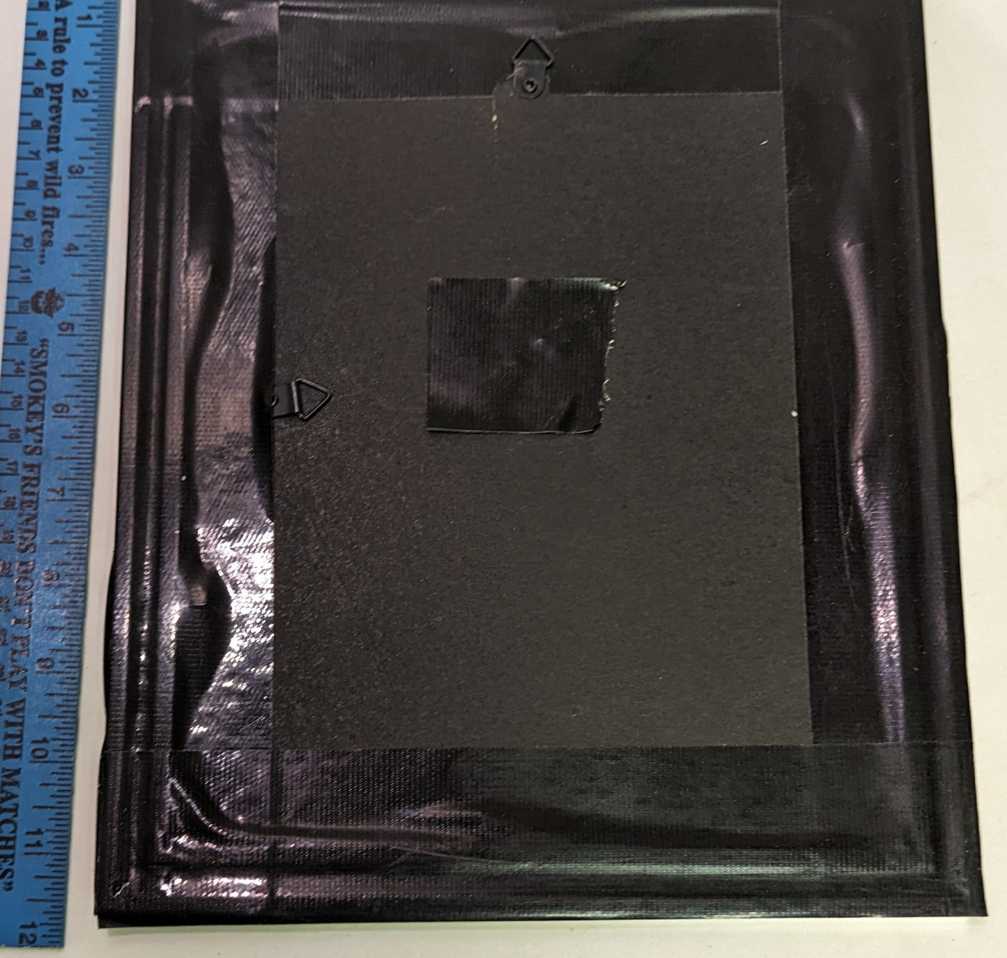 Art Pyrography on colored wood Eagle and American Flag in frame under glass