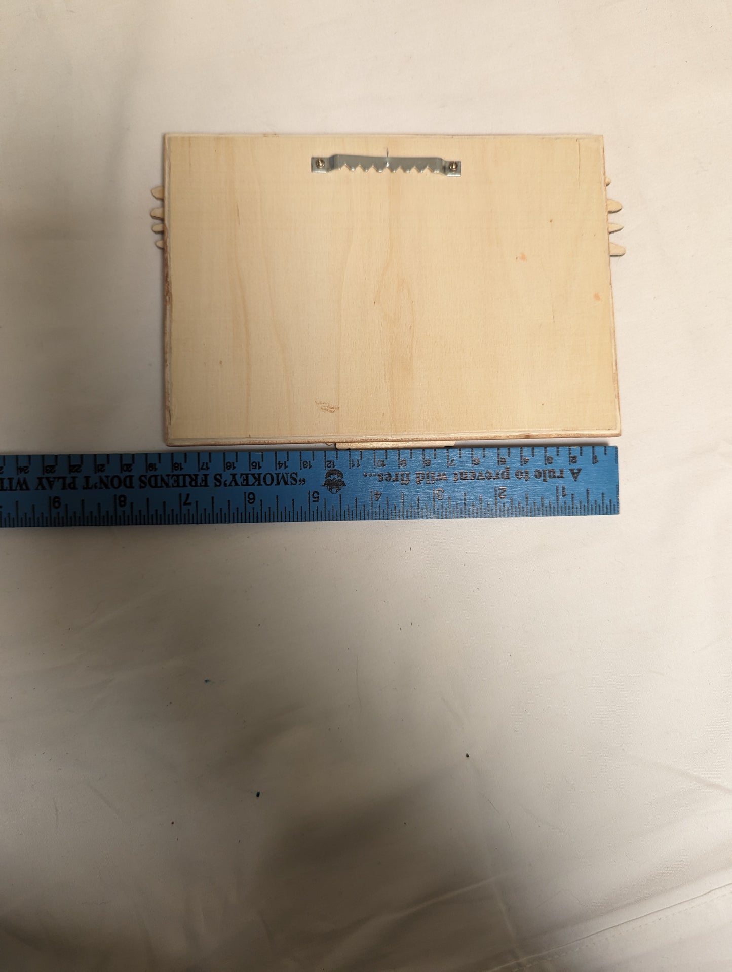 Art Handmade Pyrography Scroll Work Color filled layed on wood " Grey Owl Flying"