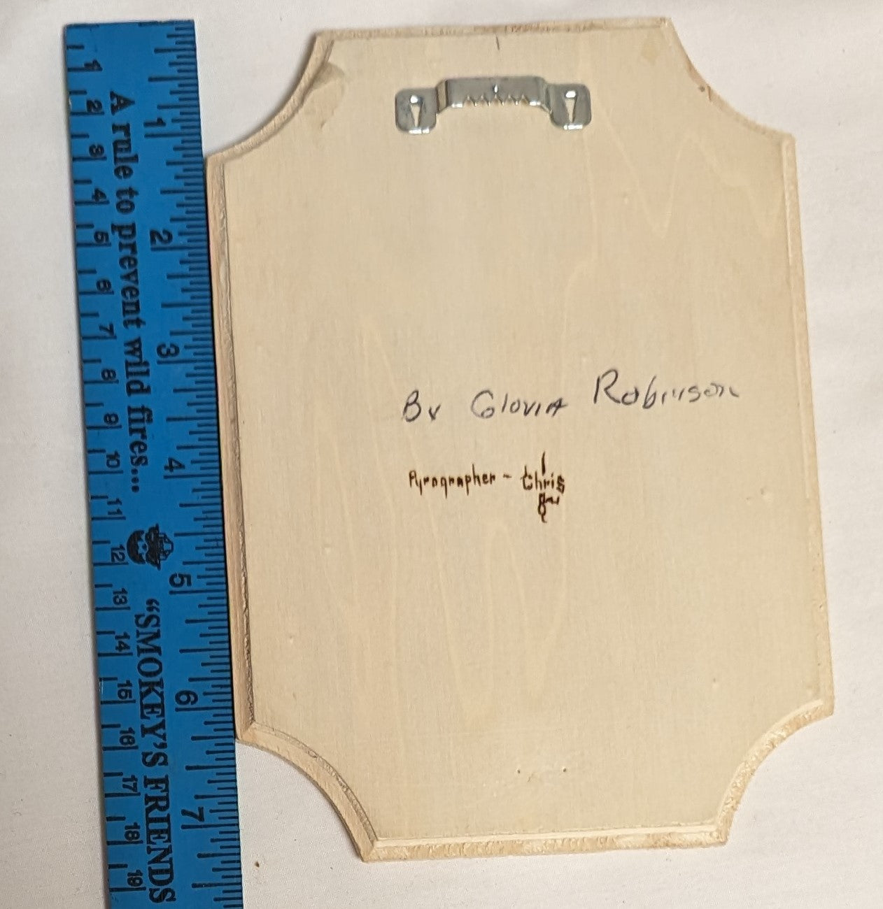 Art Pyrography on wood Native American Portrait  Autographed