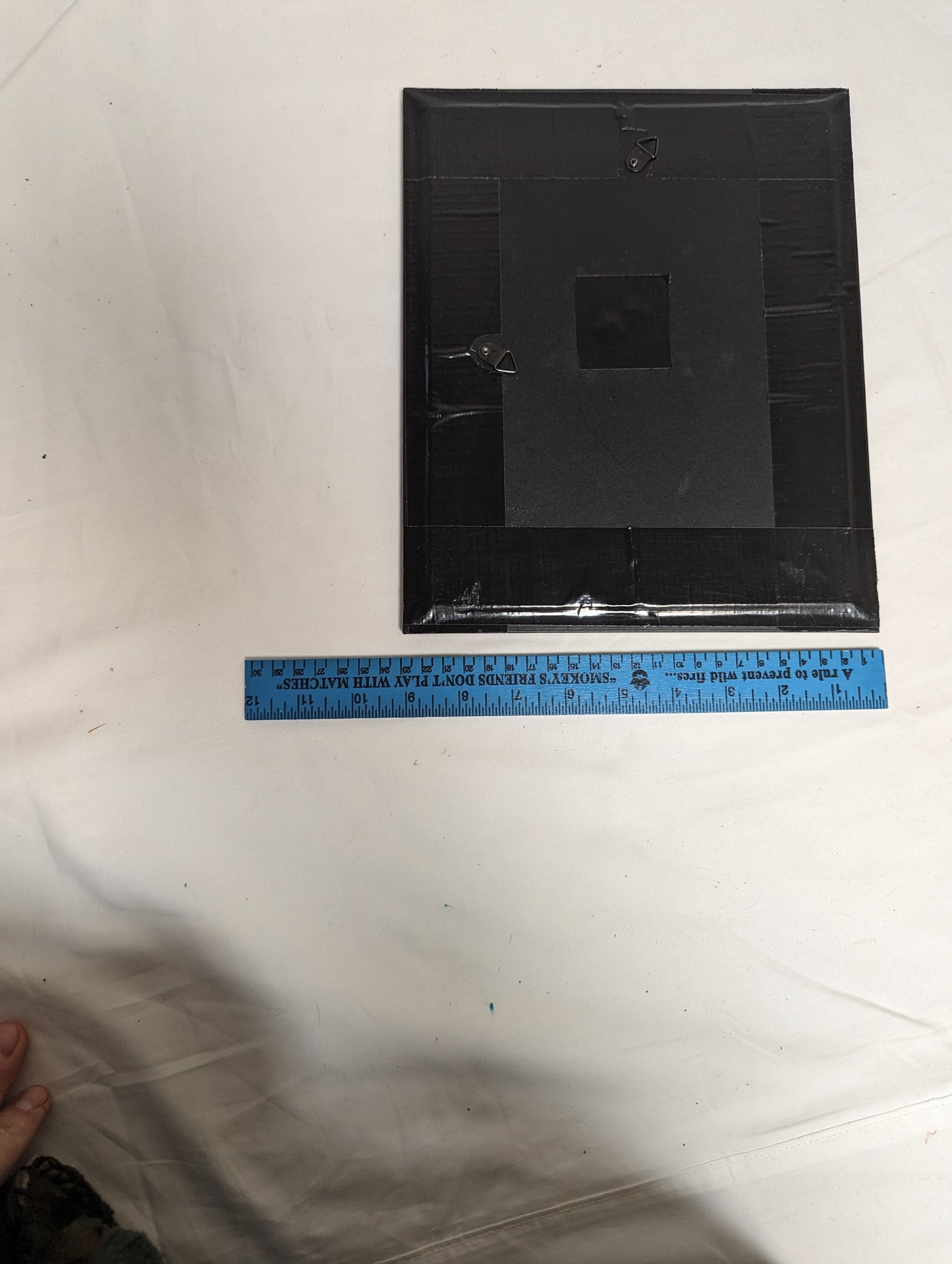 Art Hand Painted on Canvas board in frame under glass " Tufted Titmouse in Azaleas"