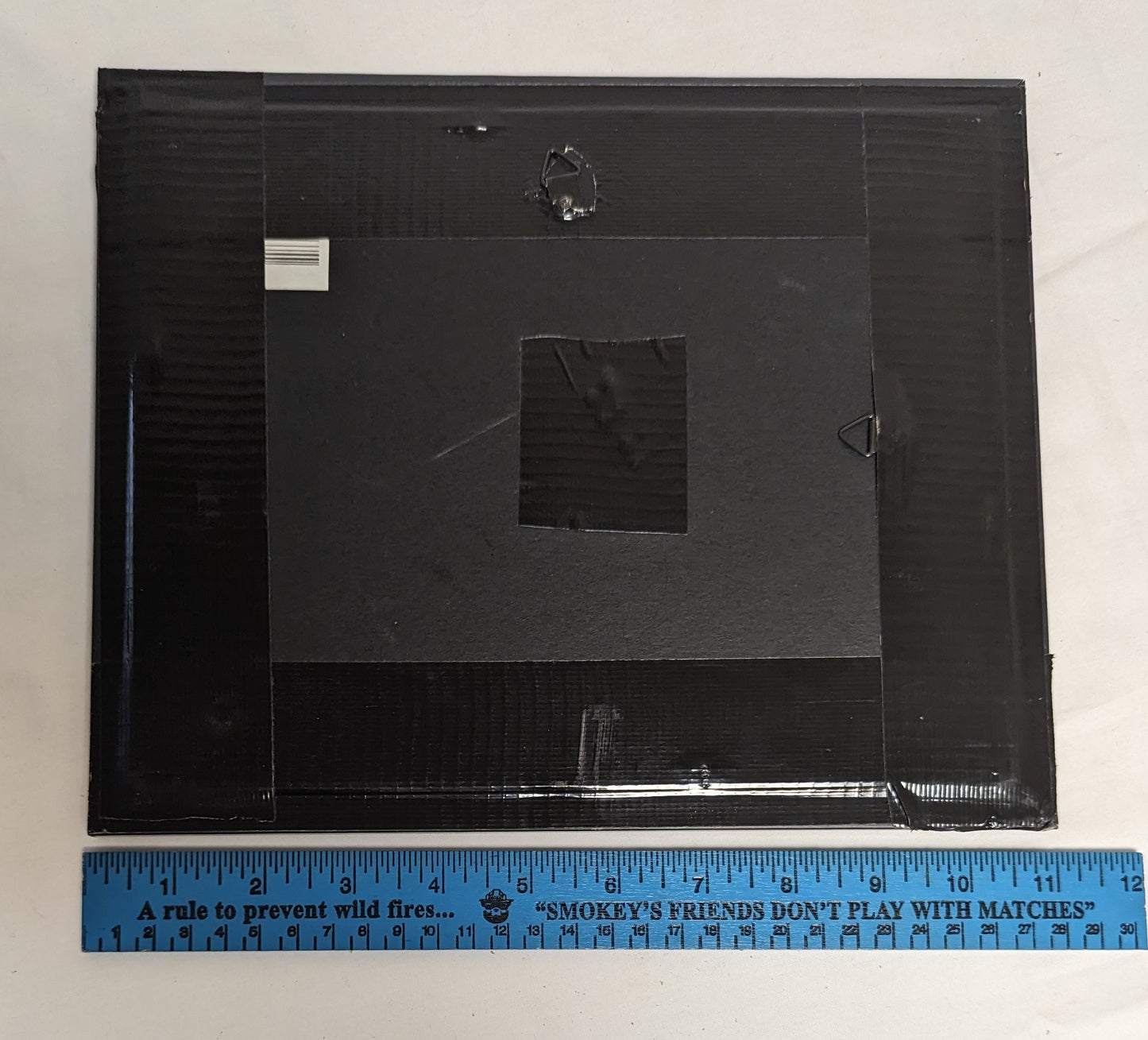 Art Hand Painted on Canvas board in frame under glass " Outhouse and Junk Car"