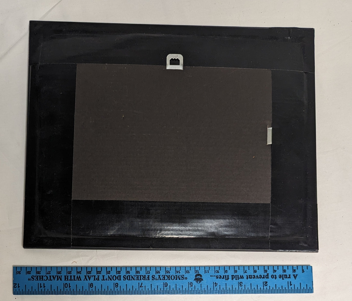 Art Handmade Scroll sawn Pyrography on wood sign " Hooked on Fishing"  in frame under glass.