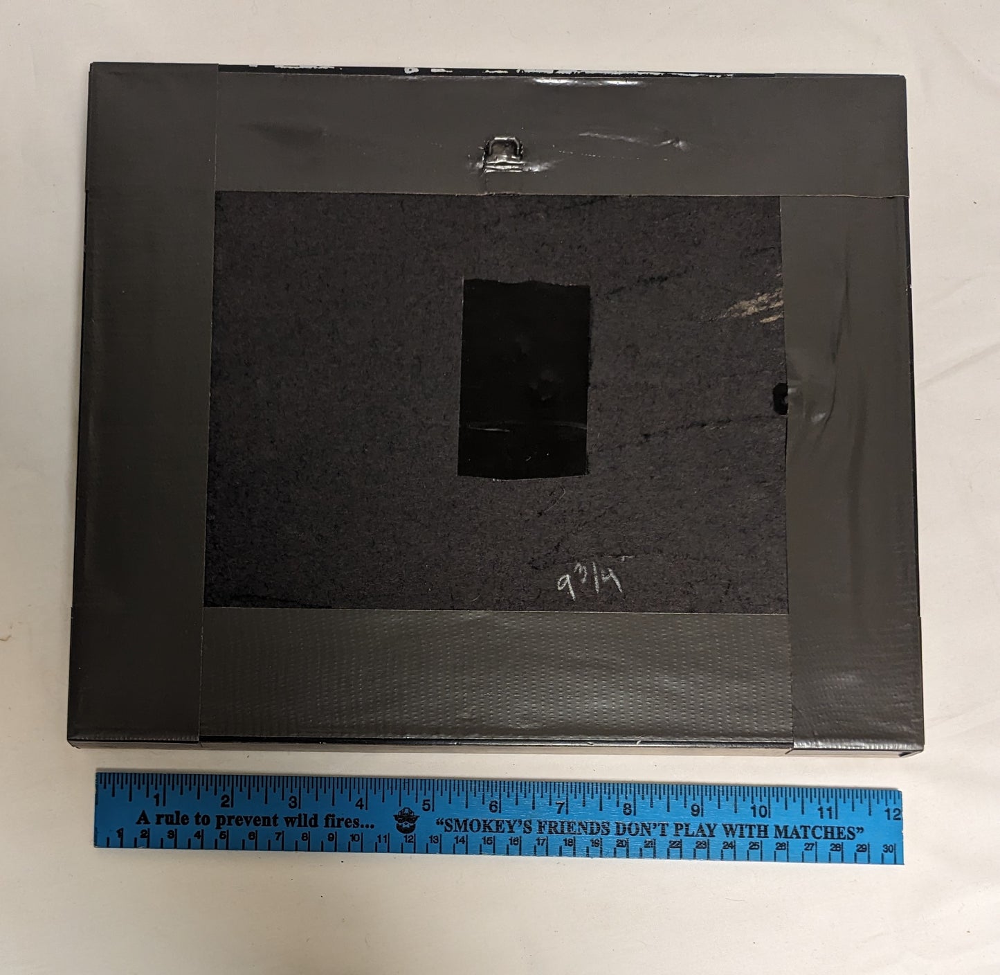 Art Handmade Pyrography on wood board "leopard lounging"  in frame under glass