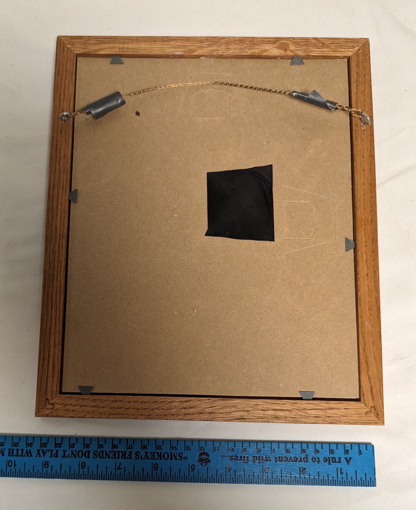 Art By Hand Painted on glass backward  " Tiger " over palm background photo in frame under glass