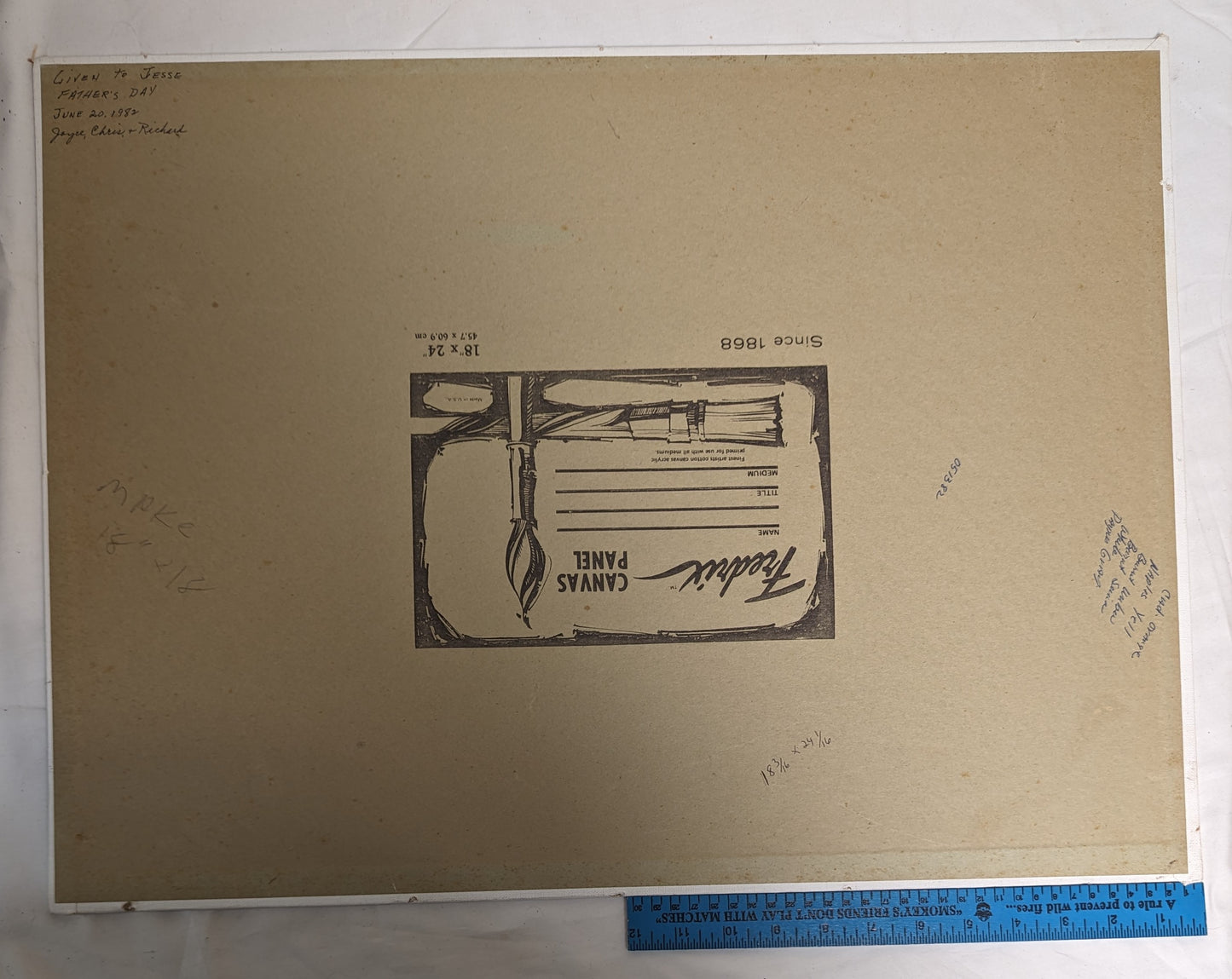 Art Vintage Hand Painted on Canvas Board " Barn Scene' Autographed and dated