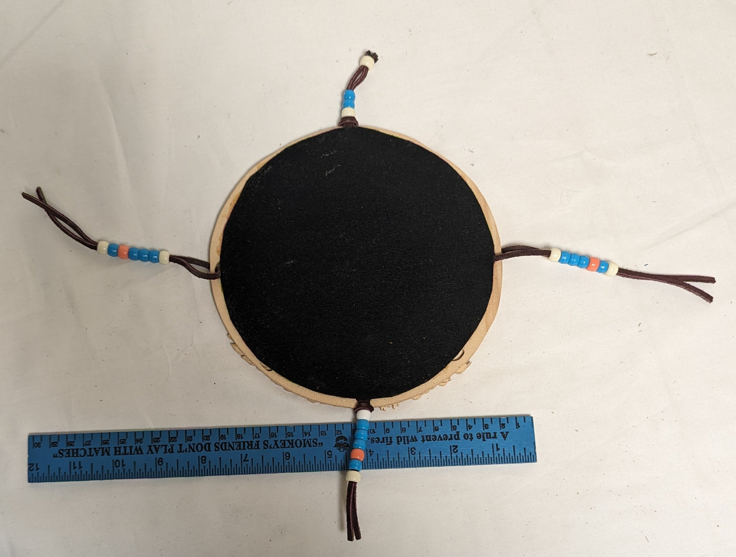 Art Vintage Hand Made Dreamcatcher on Wood  " Lone Wolf"' Autographed Dreamcore