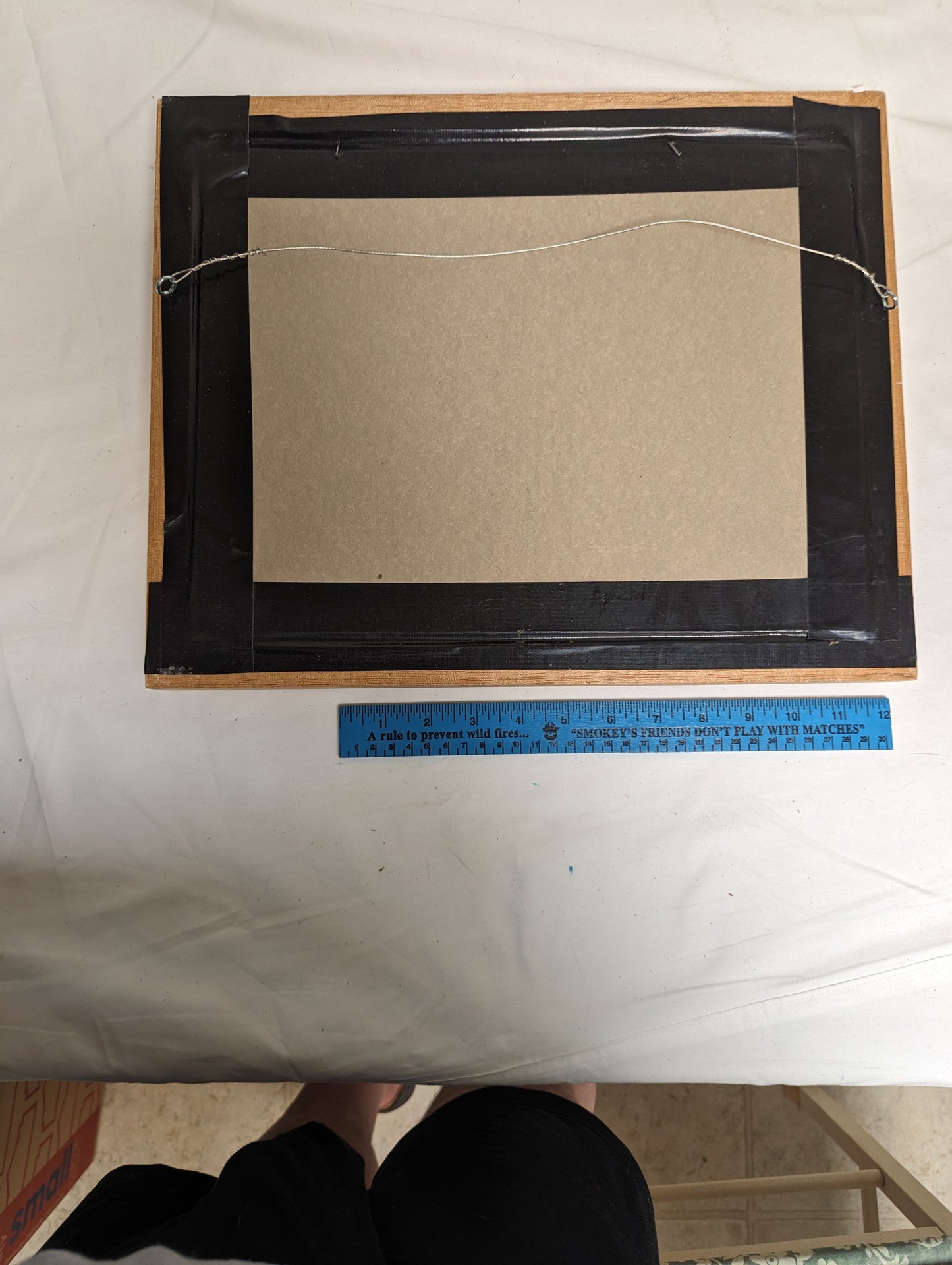 Art Vintage Oil Painting in frame " Bufferhead Duck in flight"