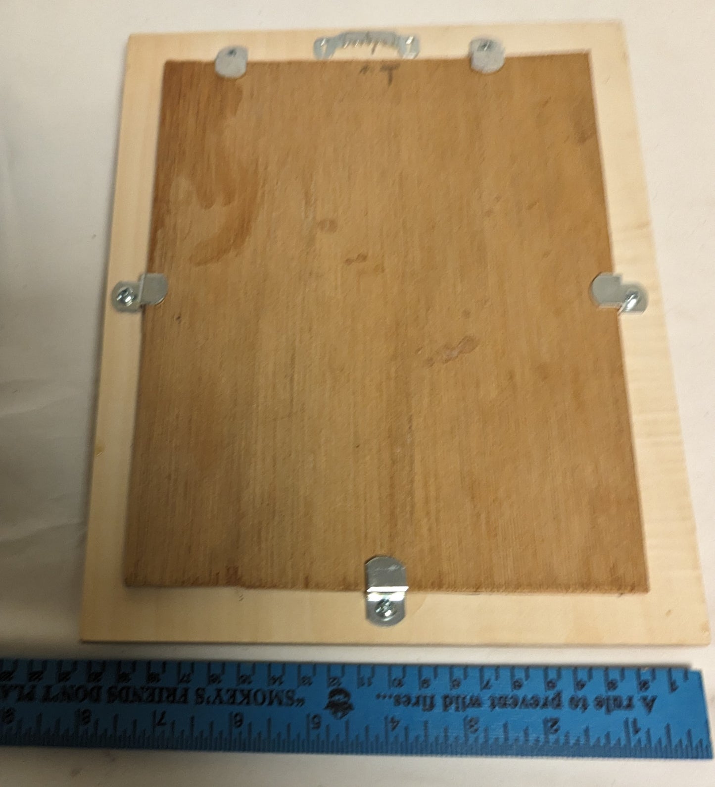 Art Handmade scroll sawn Pyrography on thick wood "Buckhead in Frame"  wall hanging