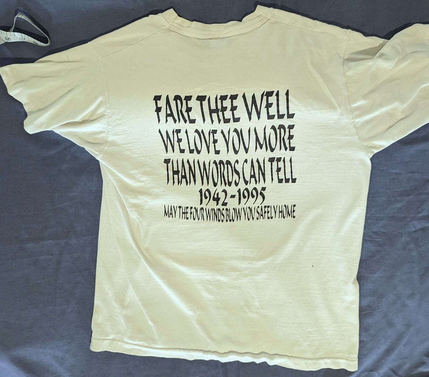 Rare Jerry Garcia Tribute T Shirt