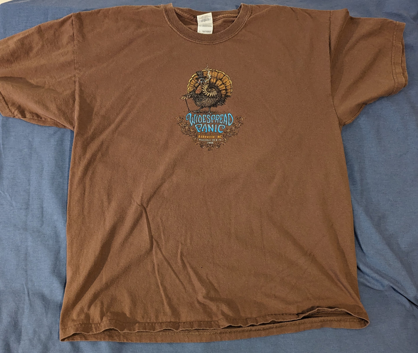 Rare Widespread Panic Band Show TShirt Asheville NC XL