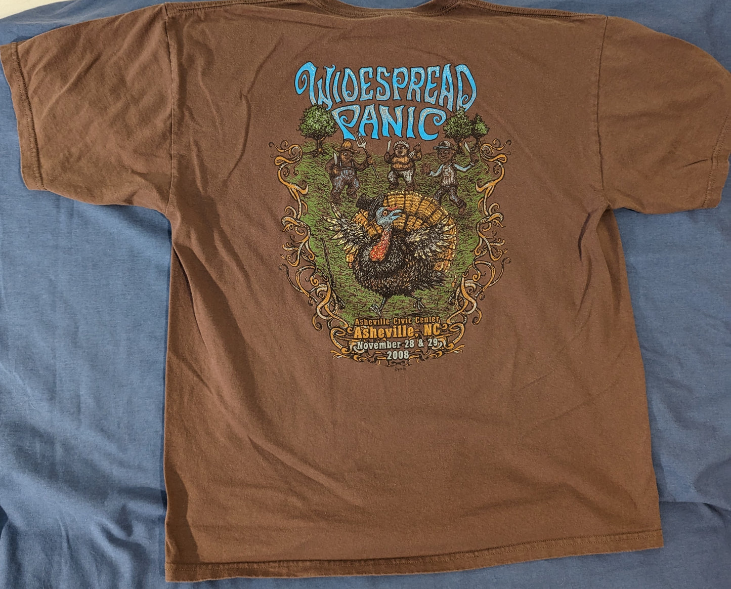 Rare Widespread Panic Band Show TShirt Asheville NC XL